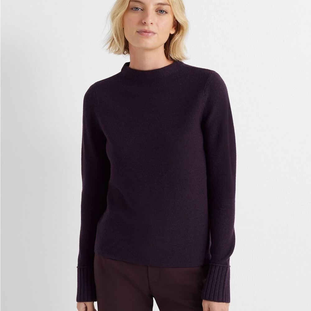 Club Monaco tommie Mock neck Wool Sweater. Purple. Size S